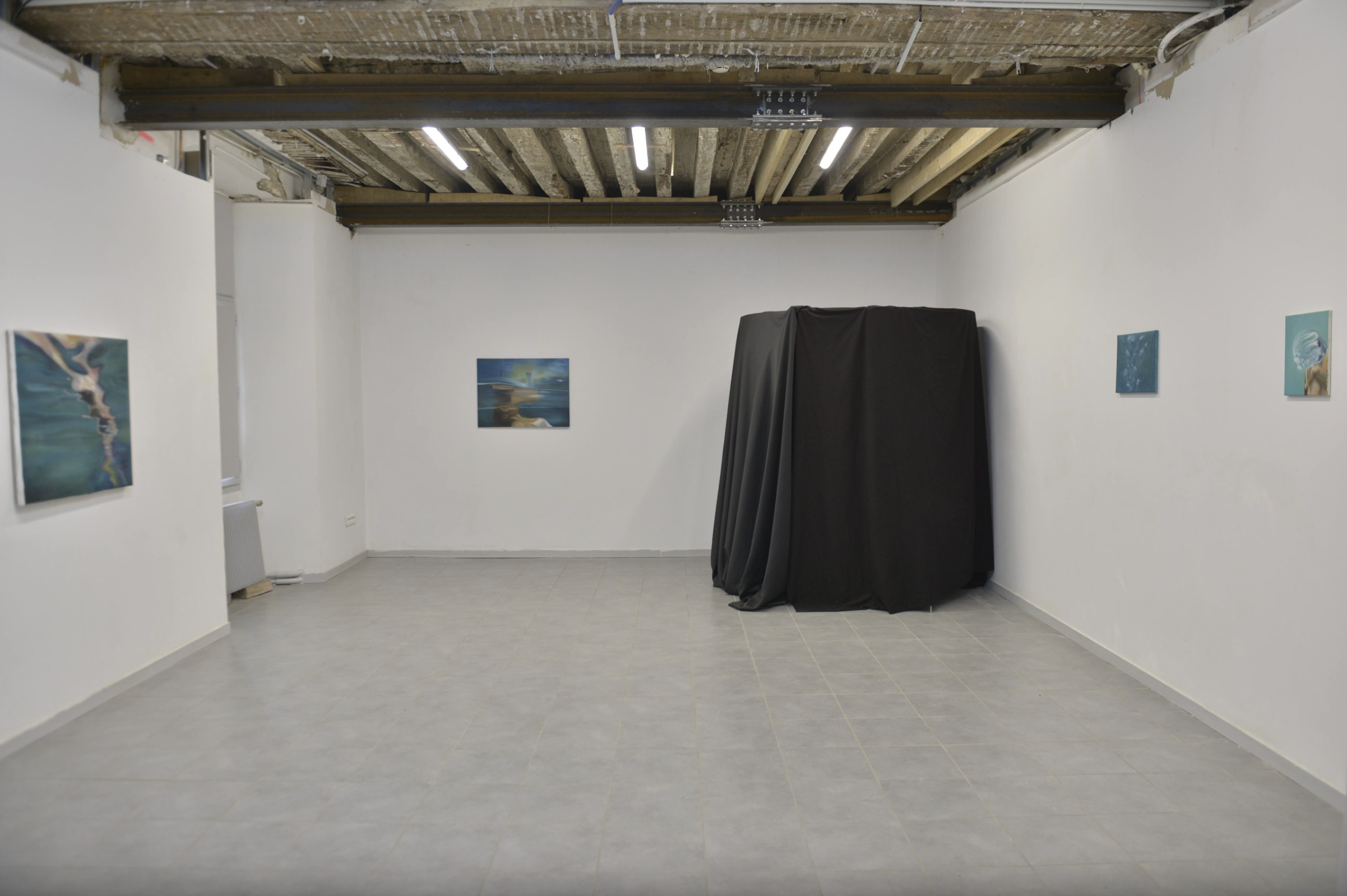 photo de l'exposition "ce qui reste" DNA de Solène Goget à Bourges, de 2022, vue intérieur d'expo.