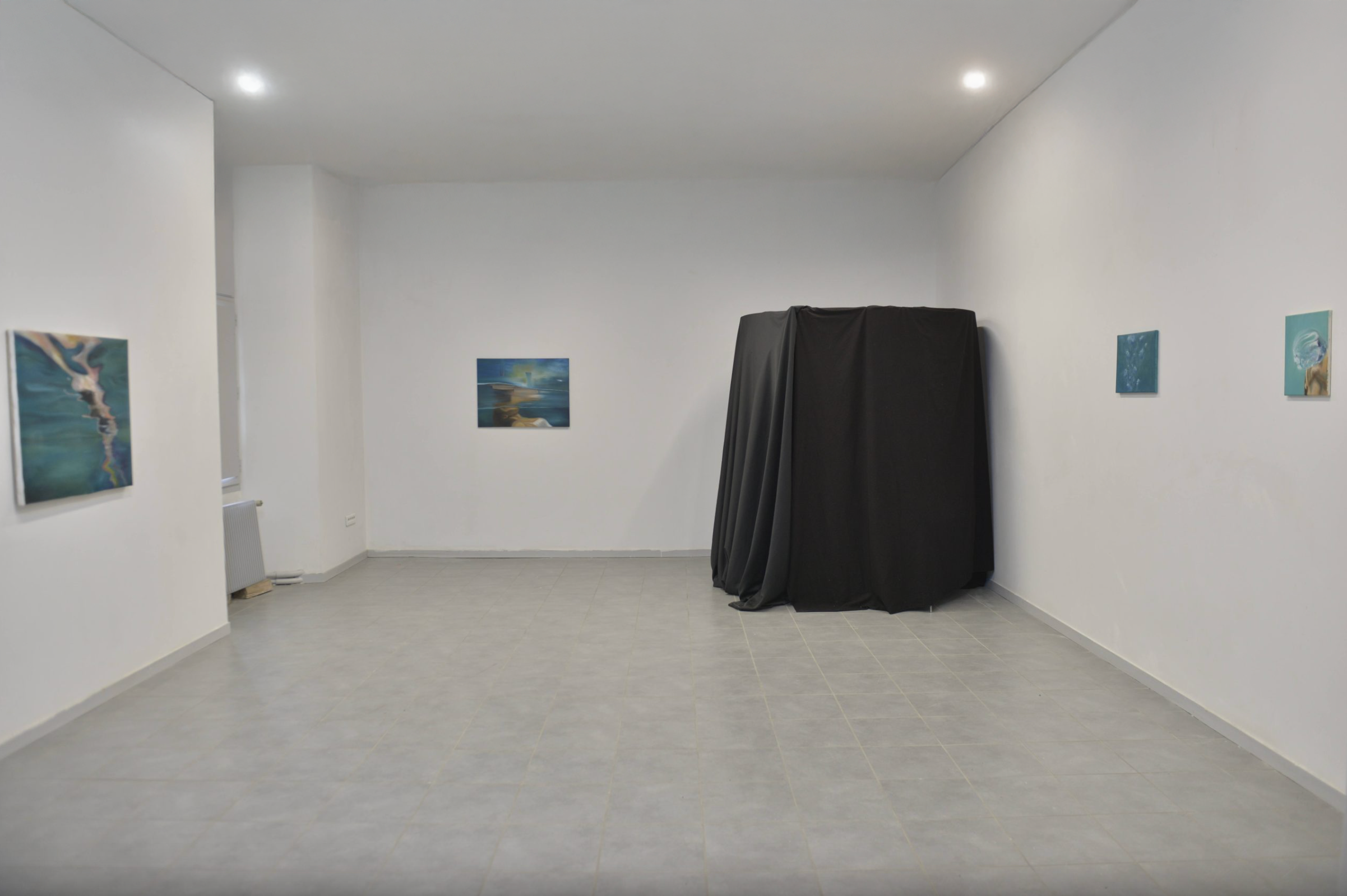 photo de l'exposition "ce qui reste" DNA de Solène Goget à Bourges, de 2022, vue intérieur d'expo.